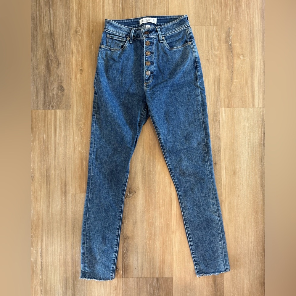 Abercrombie super skinny ankle high rise curve love jeans
